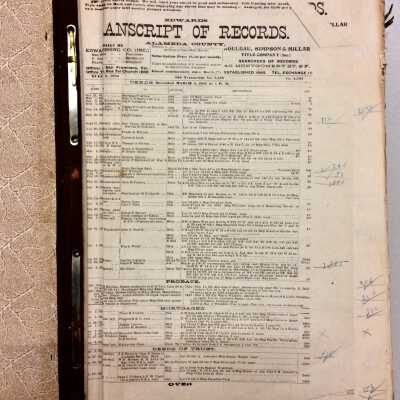 Edward Transcript of Records, 1901-1902