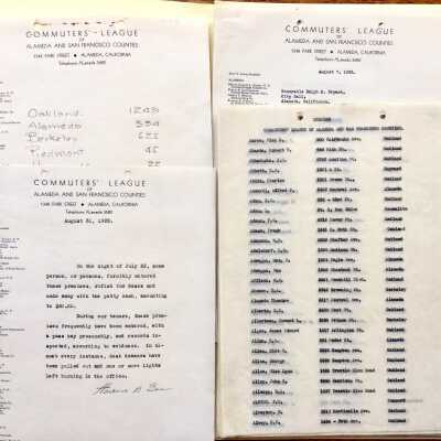 Folder with correspondence between Commuter's League and Ralph Bryant, 1933
