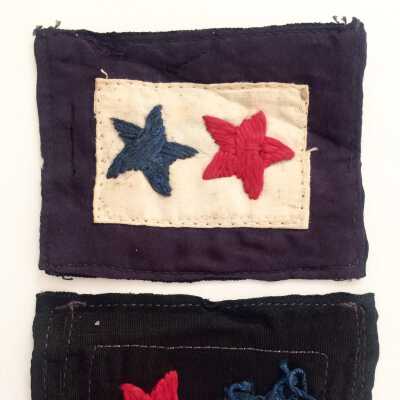 Embroidered star insignia patches, 1917 and 1941