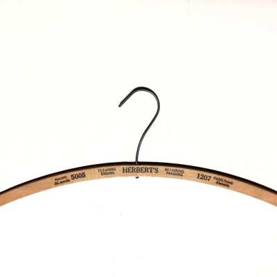 Wooden hangers from Herbert's Dry Cleaners, c. 1930s-1940s