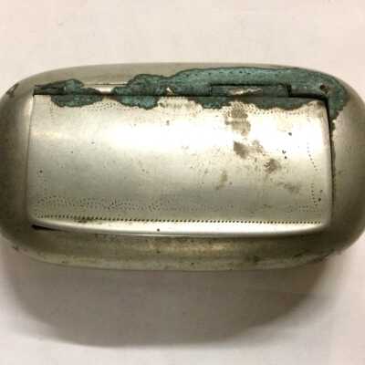 Nickel-plated pocket Match Box likely of Gustaf Ekberg, c. 1900