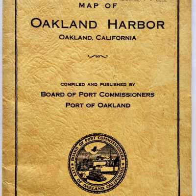 Folding map of Oakland Harbor, by Port of Oakland, 1936