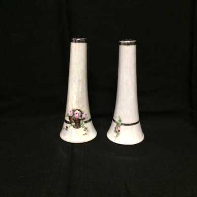 Porcelain salt and pepper shakers painted by Jorgensen, c. 1930s