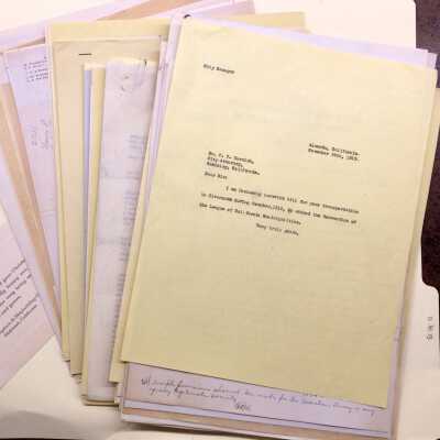 File folder with miscellaneous City Manager Hewes papers, 1919-1920
