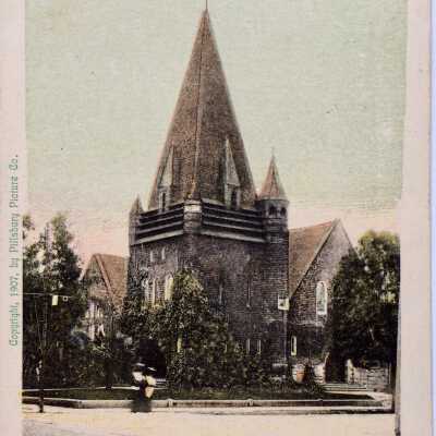 Postcard main facade Christ Church, 1907