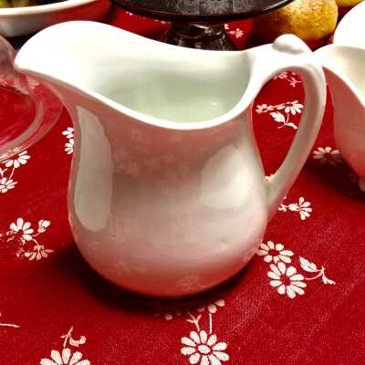 Ironstone pitcher that belonged to the Meyers family, c. early 1900s