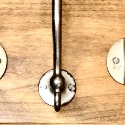 Clothing hook from a door of a Neptune Beach dressing cubicle, c. 1920s