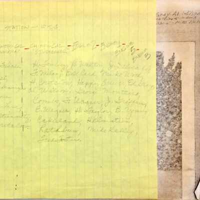 Photocopy with notes a photo of Grand St. Fire House, 1924
