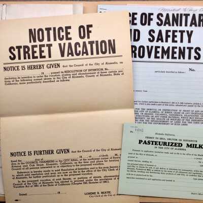 City Documents relating to permits, 1917-1918