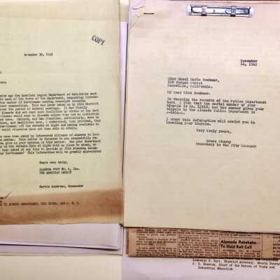 Folder about Police Department Training and other documents, 1938-1945