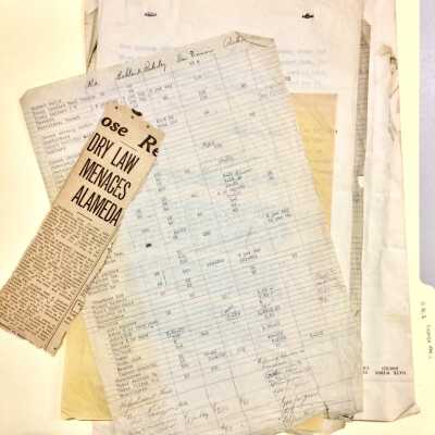 Folder with documents, marked 'License fees' for businesses, 1918-1919
