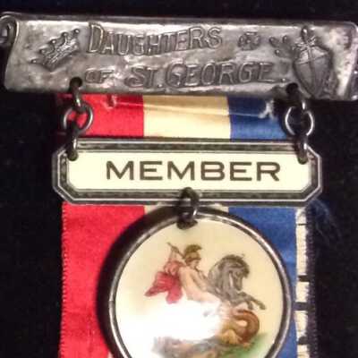 Member's Badge Daughters of St. George, Golden Poppy Lodge, 1922-1976