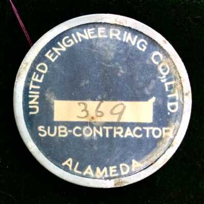 Subcontractor badge, United Engineering Co., Ltd., prior 1916