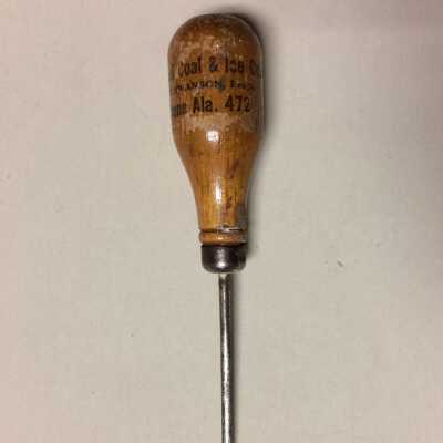 Promotional ice pick, advertising the 'Encinal Coal & Ice Co.', c. 1920