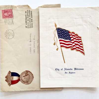 Invitation for Alameda war medal award ceremony, 1919