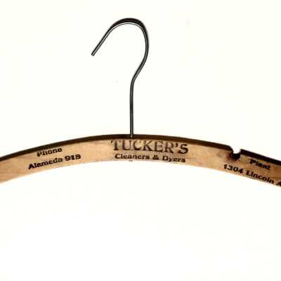 Advertising Hanger from Tucker's Cleaners and Dyers, prior to 1970