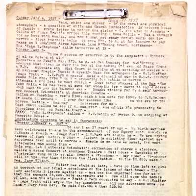 Typed copy of Diary of W. W. Chipman, 1857