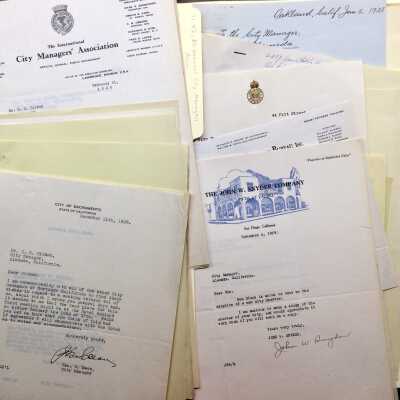 Documents about City Manager-style goverment, 1927-1929