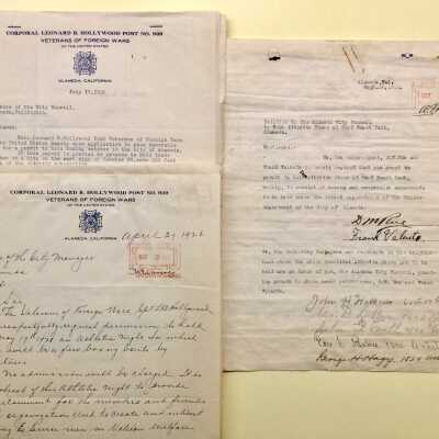 Permission requests regarding athletic shows / boxing events, 1922-1928