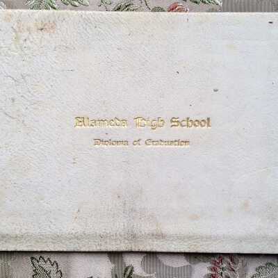 Diploma Anita Rhodes, Alameda High School, 1909