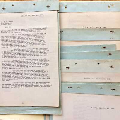 Monthly, and one Annual, Police Reports, 1920-1921