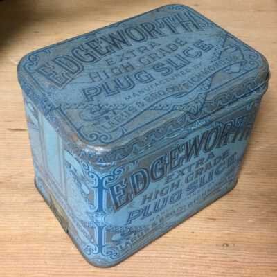 Plug tobacco can from the Meyers family, before 1920