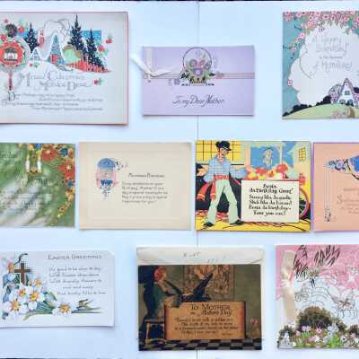 Greeting Card collection of the Henderson family, 1515 Everett Street, 1920s-1941