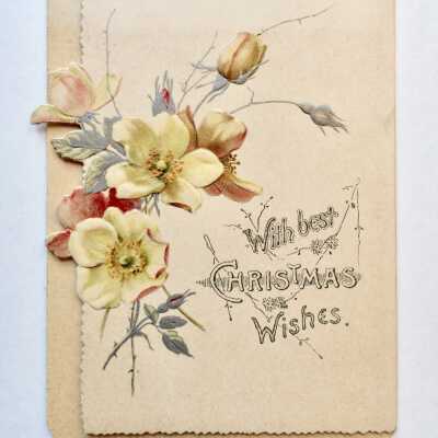 'With Best Christmas Wishes' Christmas Card, c. 1900
