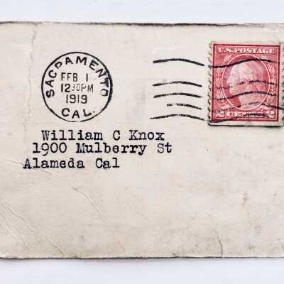 Driver's License issued to William C. Knox, 1900 Mulberry Street, 1919