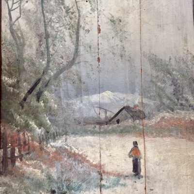 Oil Painting on Panel, by Ransom Paillet, for J. A. Mitchell, 1898