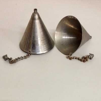 Conical nickel candle snuffers from the Thomas family, before 1930
