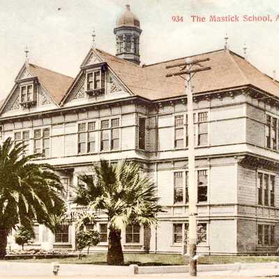 Postcard of Mastick School, c. early 1900s