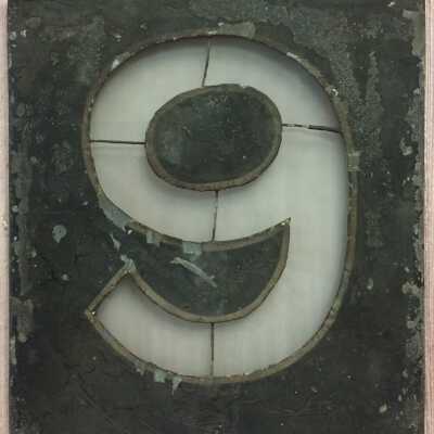 Number 9 sign of Key System Electric Street Car Line 9, 1919