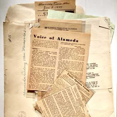 Correspondence regarding organization to create a WW II War Memorial, 1944-1946