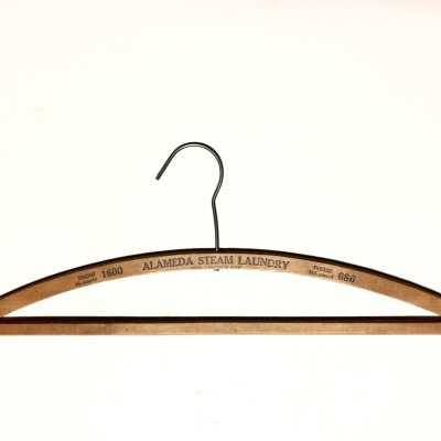 Wooden hanger advertising The Alameda Steam Laundry, prior 1970