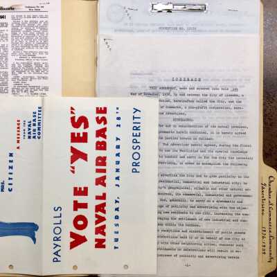 Correspondence with Chamber of Commerce about advertising, 1936-1939