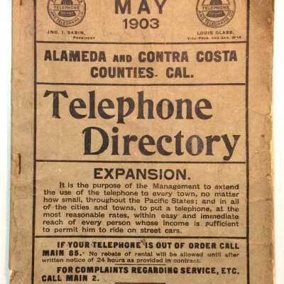 Sunset Telephone & Telegraph Co. directory for Alameda & Contra Costa Co., 1903