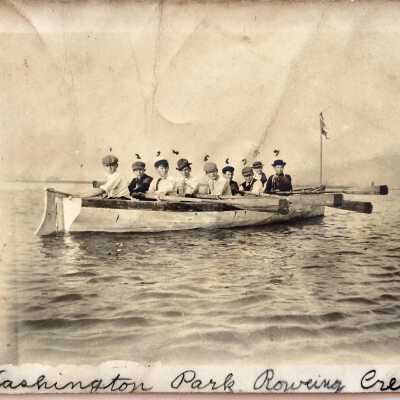Photo postcard depicting Washington Park Rowing Cres, c. 1915