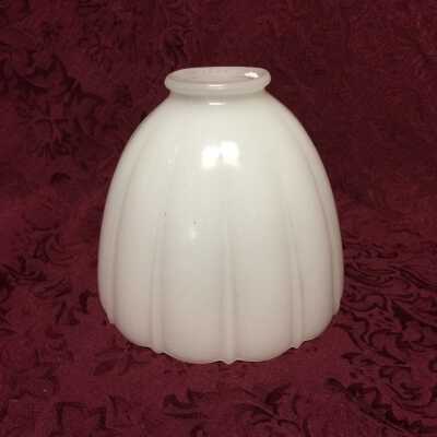 Opaque bell-flower shaped glass lamp shade, c. 1920