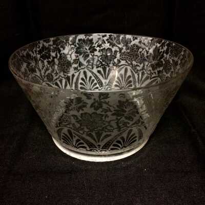 Glass shade with plant design to original City Hall lighting fixtures, 1895-1896