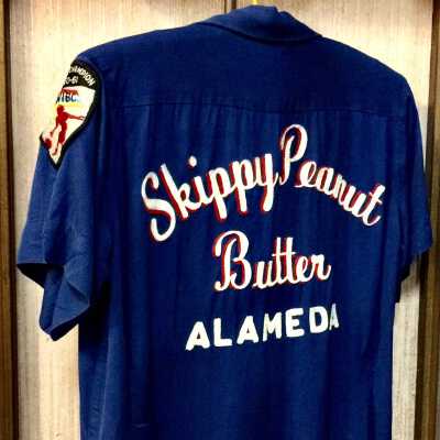 Skippy Peanut Butter team bowling blouse, c. 1960s