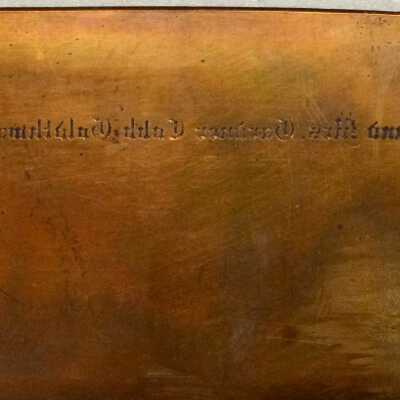 Engraved Copper printer's plate of Mr. & Mrs. Gardner Cobb Goldthwaite, after 1921
