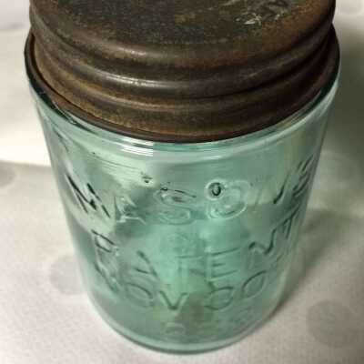 Mason's patented Jar with 'Sanity Jar Cap' from the Martin home, c. 1900s