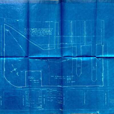Map / Blueprint of General Engineering Drydock Company, 1928