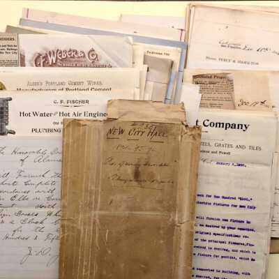 Folder with City Hall Construction Bids, 1890, 1894-1896