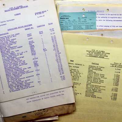Documents relating to merger of City Health Dept with County, 1957