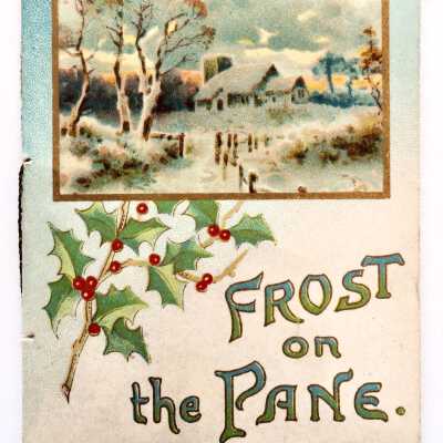 'Frost on the Pane' Christmas Greeting Card booklet, c. 1900