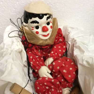 Clippo marionette and instruction booklet, c. 1930s