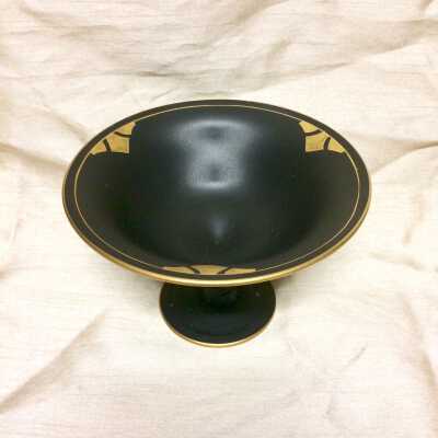 Colored glass pedestal compote of the Martin family, c. 1920s-1930s