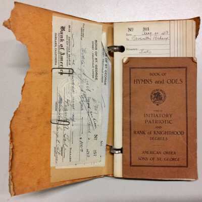 Check Stubs for expenses incurred by Sons of St. George, 1943-1946
